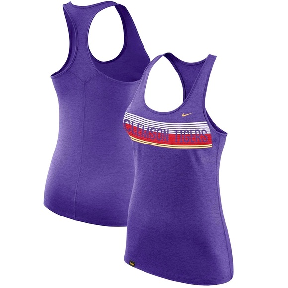 Nike Tops - Like New Clemson Tigers Nike Women's Touch Performance Racerback Tank Top Purple